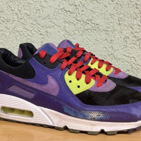 Size‎ 9.5 - Nike Air Max 90 Exotic Animal Pack - Violet Blend 2020 CZ5588-001 - Picture 6 of 10